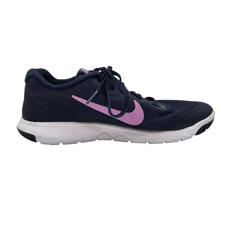 Nike Flex Experience RN 4 Shoes Womens Size‎ 7 Navy Blue Pink Running 749178-401